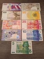 Set guldenbiljetten 5 t/m 250 gulden (9 stuks), Postzegels en Munten, Bankbiljetten | Nederland, Ophalen of Verzenden, 250 gulden