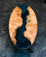 Epoxy rivier tafel eiken ovaal, Huis en Inrichting, Tafels | Eettafels, Eikenhout, Ophalen of Verzenden, 200 cm of meer, Ovaal
