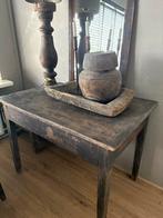 Tafeltje van oud hout, Huis en Inrichting, Tafels | Sidetables, Ophalen, 50 tot 100 cm, Zo goed als nieuw, 25 tot 50 cm