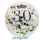 30 jaar ster confetti ballonnen- 5 stuks nr C159, Nieuw, Versiering, Ophalen of Verzenden, Verjaardag