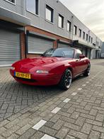 Mazda MX-5 1.6 U9 1990 Rood, Auto's, Zwart, 4 cilinders, Cabriolet, Handgeschakeld