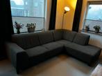 Donkergrijze hoekbank met lounge gedeelte, Ophalen, Gebruikt, Hoekbank, Driepersoons