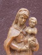Houtsnijwerk madonna met kind, Antiek en Kunst, Verzenden