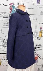 Gucci GG cotton paarsblauwe jas mantel maat 6 (980 euro), Gucci, Gucci EU, Customercare@gucci.com, Zo goed als nieuw