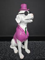 DECORATIE BEELD HOND 60 CM , NIEUW , POLYESTER  , ZONNEBRIL, Ophalen, Nieuw
