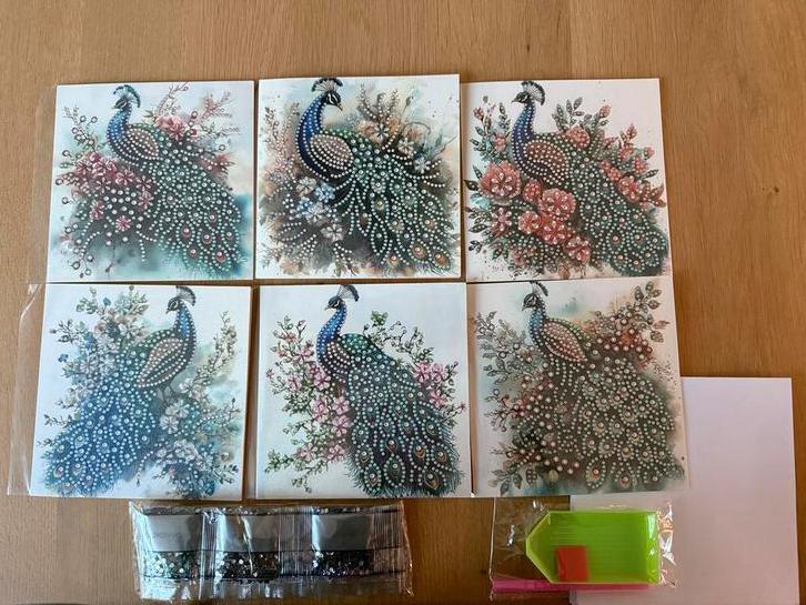 Daimond painting kaarten voor sponsoring van de Alpe d huzes, Hobby en Vrije tijd, Kaarten | Zelfgemaakt, Nieuw, Ophalen of Verzenden