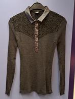 Oscalito longsleeve top grijs met kant + satin mt S nr 47050, Oscalito, ., Ophalen of Verzenden, Zo goed als nieuw