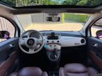 Fiat 500 1.2 Lounge ROZE automaat PANO, Auto's, Euro 5, Stof, Gebruikt, 1242 cc