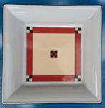 Kubistisch design schaaltje. 20/20/4.5 cm., Ophalen, Schaal, Rond, Glas