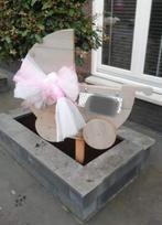 Geboortebord kinderwagen met linten, Kinderen en Baby's, Kraamcadeaus en Geboorteborden, Ophalen, Zo goed als nieuw
