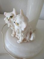 Schemer tafel lamp albast met hondjes vintage, Huis en Inrichting, Lampen | Tafellampen, Ophalen of Verzenden, Zo goed als nieuw