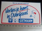 sticker verlies je hart in overijssel giethoorn vvv logo, Verzenden, Zo goed als nieuw, Overige typen