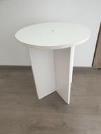 Witte ronde tafel, Huis en Inrichting, Tafels | Statafels, Ophalen, Gebruikt