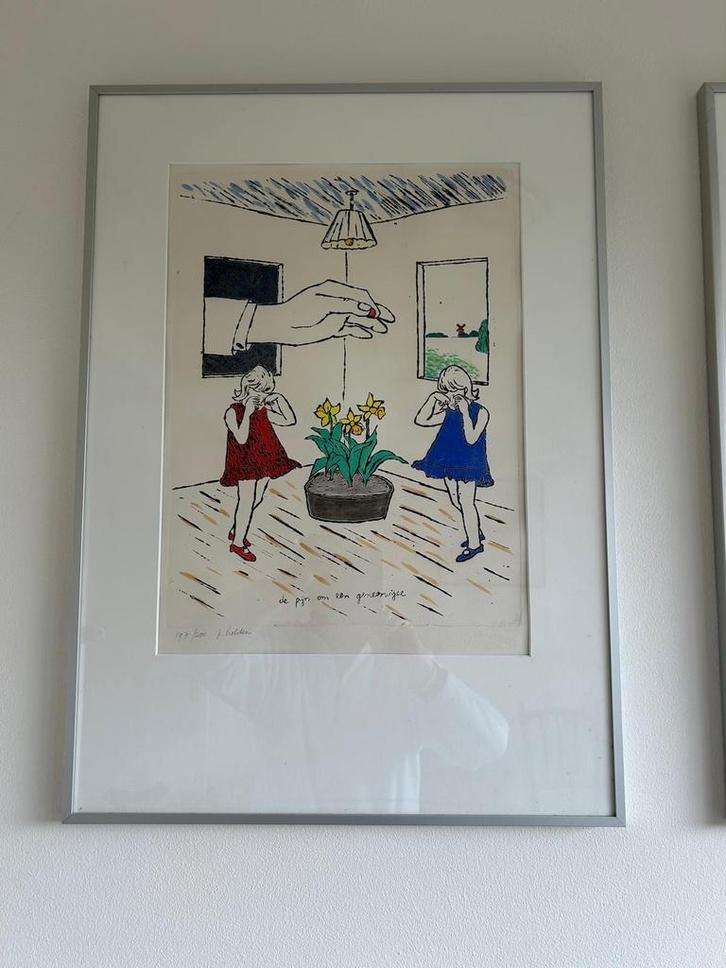 Pieter Holstein - Ingelijste Litho, Antiek en Kunst, Kunst | Etsen en Gravures, Ophalen