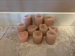 Kaarsen roze / nude 10 stuks, Ophalen, Zo goed als nieuw, Overige materialen, Minder dan 25 cm