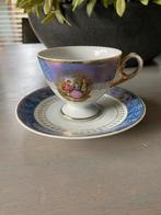 Vintage Kop en Schotel Romantisch Tafereel, Antiek en Kunst, Antiek | Porselein, Ophalen of Verzenden