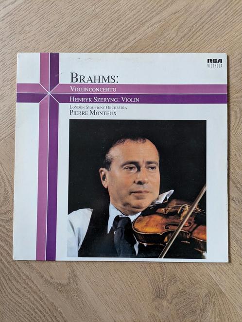 LP Brahms - Vioolconcert Szeryng/Monteux, Cd's en Dvd's, Vinyl | Klassiek, Zo goed als nieuw, Romantiek, Orkest of Ballet, 12 inch