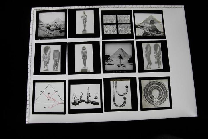 73 oude glasdia's van het oude Egypte, Verzamelen, Foto's en Prenten, Gebruikt, Overige onderwerpen, Voor 1940, Ophalen of Verzenden