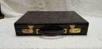 F330 kantoorkoffer ARIES zwart lakleder met reptielprint, Sieraden, Tassen en Uiterlijk, Tassen | Schooltassen, 40 tot 50 cm, Overige typen