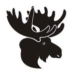 camper caravan auto sticker Eland hoofd, The River House, Info@theriverhouse.nl, Nieuw, Ophalen of Verzenden