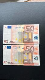 50 €uro 2002 biljet Duisenberg P00700005403 en P06223054357, Ophalen of Verzenden, Euro's, Los biljet