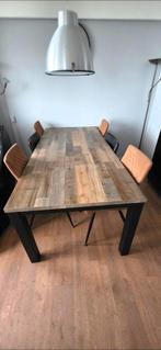 Eettafel 220 x 100 x 77, Huis en Inrichting, Tafels | Eettafels, Ophalen, 200 cm of meer, 50 tot 100 cm, Zo goed als nieuw