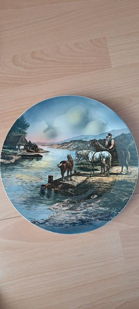 Villeroy & Boch Wandbord met Rivierlandschap, Antiek en Kunst, Antiek | Wandborden en Tegels, Ophalen of Verzenden