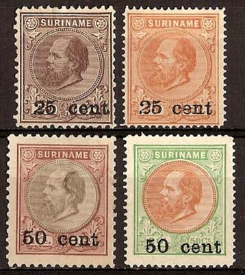Suriname NVPH nr 37/40 ongebruikt Hulpuitgifte 1900 beschikbaar voor biedingen