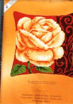 Cado vervaco borduurpakket kussen, witte roos, Ophalen of Verzenden, Nieuw, Handborduren, Borduurpakket