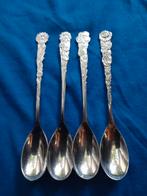 4x bloemenlepeltjes Gero Zilmeta verzilverd, Antiek en Kunst, Antiek | Bestek, Ophalen of Verzenden