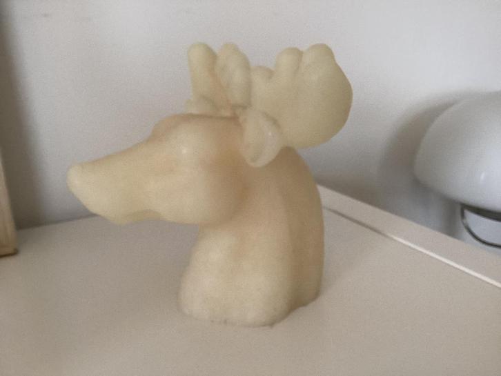 Grote Kaars Hertenhoofd Hertenkop Hert Kerst Kerstmis, Huis en Inrichting, Woonaccessoires | Kandelaars en Kaarsen, Nieuw, Kaars