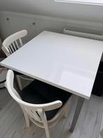 Vierkant tafeltje 80x80 + stoeltjes, Huis en Inrichting, Tafels | Eettafels, Ophalen, Zo goed als nieuw