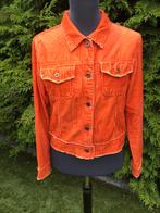 Oranje rib jasje / ‘spijkerjack’, Ophalen of Verzenden, Zo goed als nieuw, Maat 42/44 (L), Oranje