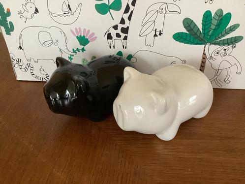 Peper- en Zoutstelletje – zwart en wit varkentje, Verzamelen, Retro, Huis en Inrichting, Ophalen of Verzenden