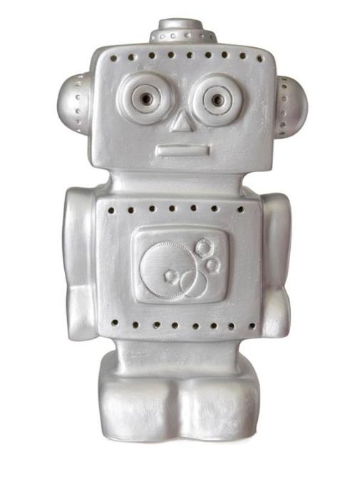 Kinderlamp Figuurlamp Robot Zilver Heico, Kinderen en Baby's, Kinderkamer | Inrichting en Decoratie, Nieuw, Lamp, Ophalen of Verzenden