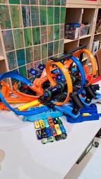 Hotwheels racebaan met autootjes, Racebaan, Onbekend, Ophalen of Verzenden, Zo goed als nieuw