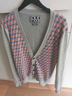 S herenvest katoen lichtgrijs met blauw, rood en wit dessin, Solid Jeans, Ophalen of Verzenden, Zo goed als nieuw, Grijs