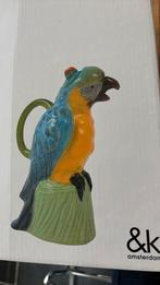 &klevering kan/ vaas toucan en papegaai nieuw, Overige kleuren, Aardewerk of Porselein, Nieuw, Ophalen of Verzenden