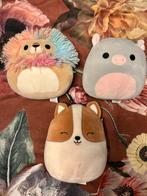 Squishmallows 3 stuks hond varken leeuw, Ophalen of Verzenden, Zo goed als nieuw, Hond