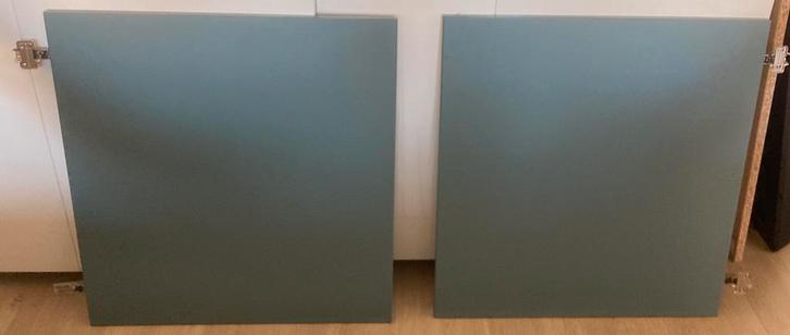 BESTA deurtjes 60x64cm inc scharnieren zeegroen 2x, Huis en Inrichting, Kasten | Boekenkasten, Zo goed als nieuw, 50 tot 100 cm