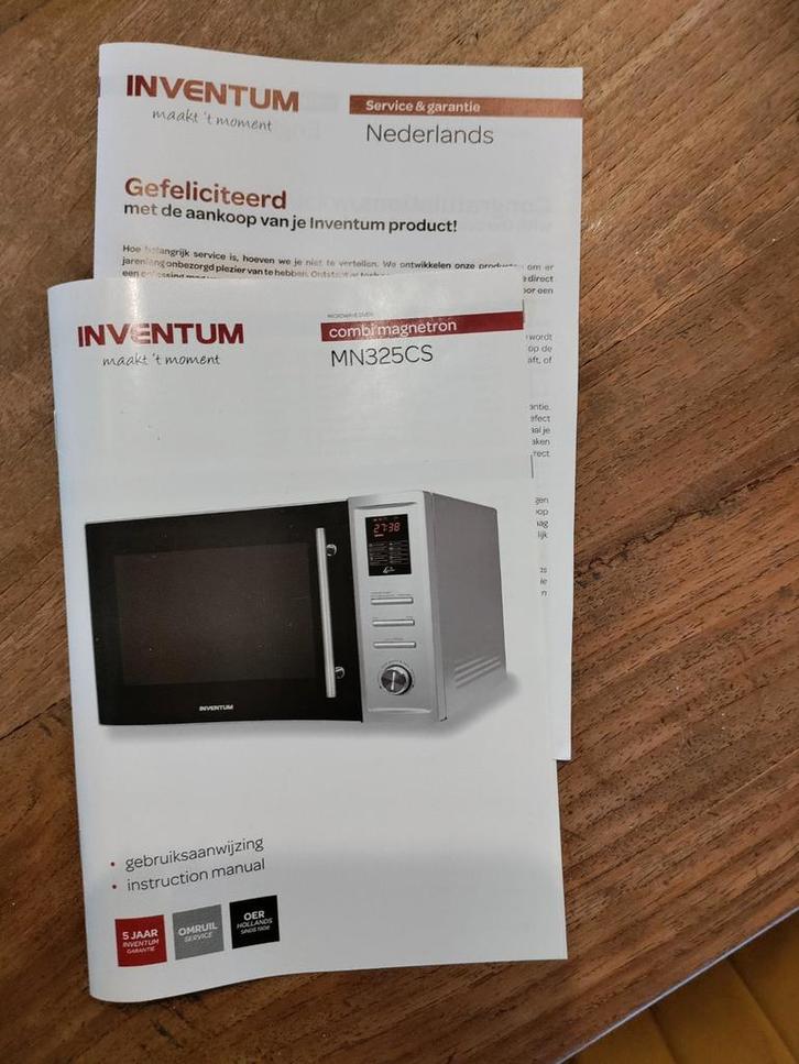 Nieuwe Inventum combi magnetron hetelucht oven., Witgoed en Apparatuur, Magnetrons, Grill, Oven, Draaiplateau, Ophalen