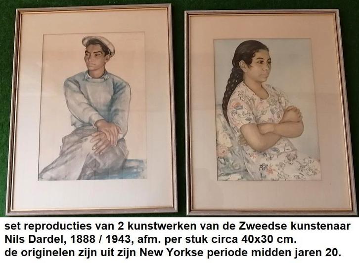 NILS DARDEL, Zweedse kunstenaar, set repro's, jaren 1920, Antiek en Kunst, Kunst | Tekeningen en Foto's, Ophalen of Verzenden