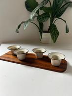 4 of 8 vintage eierdopjes Porsgrund Norway. Jaren 70., Huis en Inrichting, Keuken | Servies, Overige typen, Ophalen of Verzenden