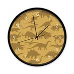 Kinderklok Wandklok Klok Dino Okergeel Dutch Sprinkles, Info@dutchsprinkles.nl, Ophalen of Verzenden, Dutch Sprinkles, Klok