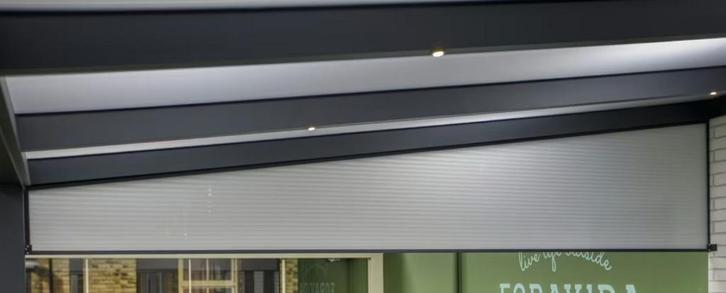 Zijspie overkapping - melkwit polycarbonaat 3,5m - antraciet, Tuin en Terras, Overkappingen, Nieuw, Overige typen, Ophalen