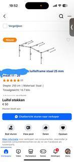 Luifel stokken, Caravans en Kamperen, Ophalen, Zo goed als nieuw