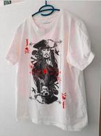 Disneyland Paris T-shirt Jack Sparrow Pirates Caribbean., Ophalen of Verzenden, Gedragen, Maat 52/54 (L), Wit