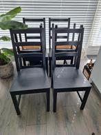 Ikea stoelen hout, zwart, Ophalen, Gebruikt, Zwart, Vijf, Zes of meer stoelen