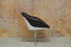 ZGAN! zwarte leren Walter Knoll Turtle design draaifauteuil, Huis en Inrichting, Fauteuils, Walter knoll, 75 tot 100 cm, Ophalen of Verzenden