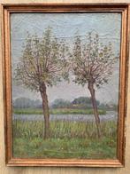 Hollands landschap schilderij - Cornelis J. van Bergen, Antiek en Kunst, Kunst | Schilderijen | Klassiek, Ophalen of Verzenden